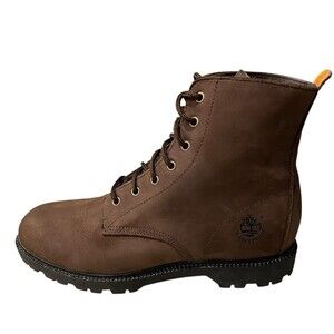 Timberland Men's 6-Inch Waterproof Nubuck Leather Boots Dark Brown Work 11M